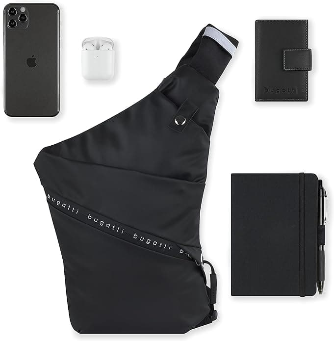 Bugatti Pánský batoh na jedno rameno černý BlancDeLight 49451101 body safe bag - náhled 5