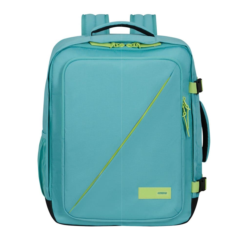 UNDERSEATER EASYJET ( 45 x 36 x 20 cm) American Tourister TAKE2CABIN Batoh M Dusty Turquoise/Lime 38 L 149175-A647  kabinový batoh 45 x 36 x 20 cm