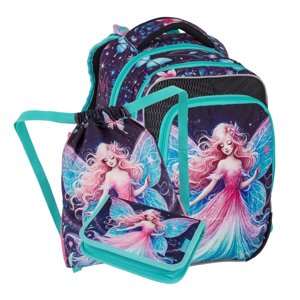 Bagmaster Malý školní set BETA 26 A Víla - batoh + penál + sáček na tělocvik - náhled 1
