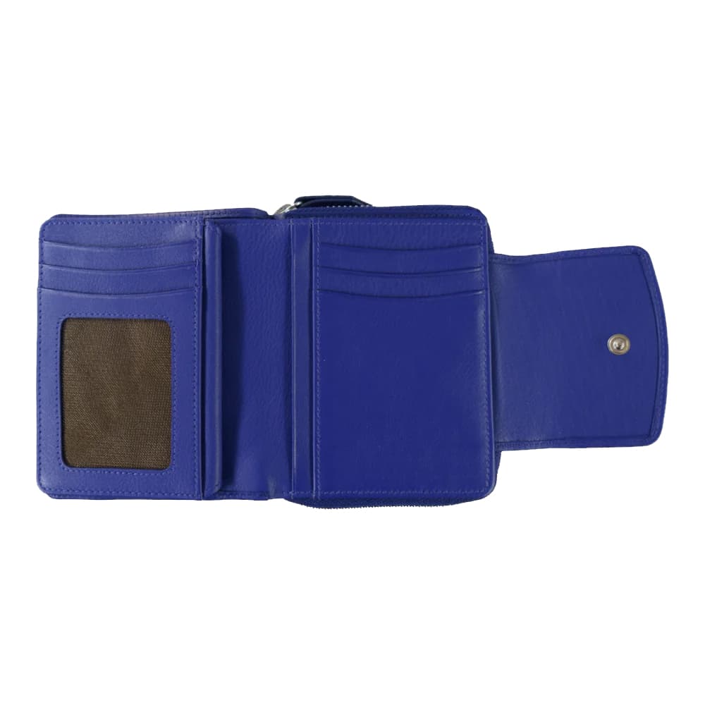 Joy Dámská peněženka z hladké kůže s RFID ochranou – střední velikost 41353-294-046 indigo violet modrá - náhled 3