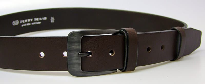Pánský kožený hnědý pásek 2-PR1-40 90 cm - náhled 2