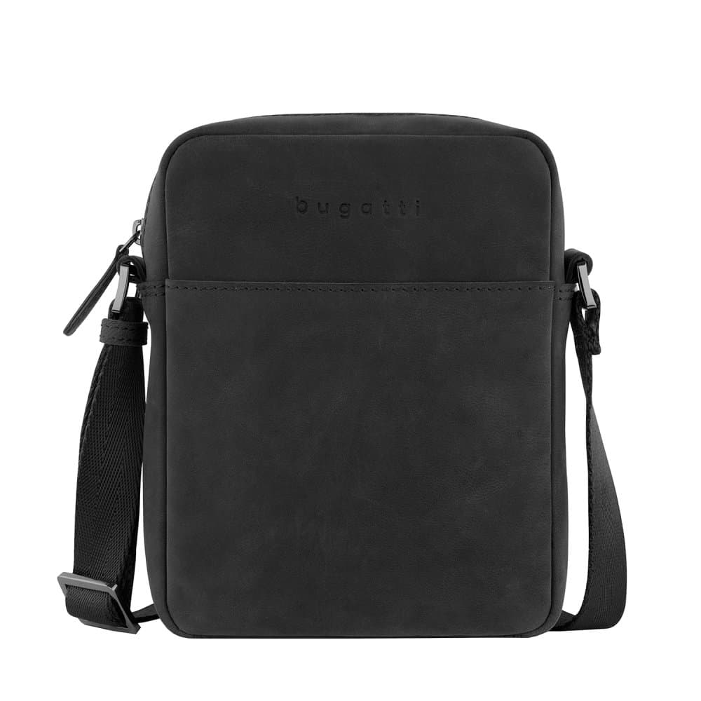 Pánská kožená crossbody taška Bugatti Luca – Černá (Vintage look) 49563701 černá