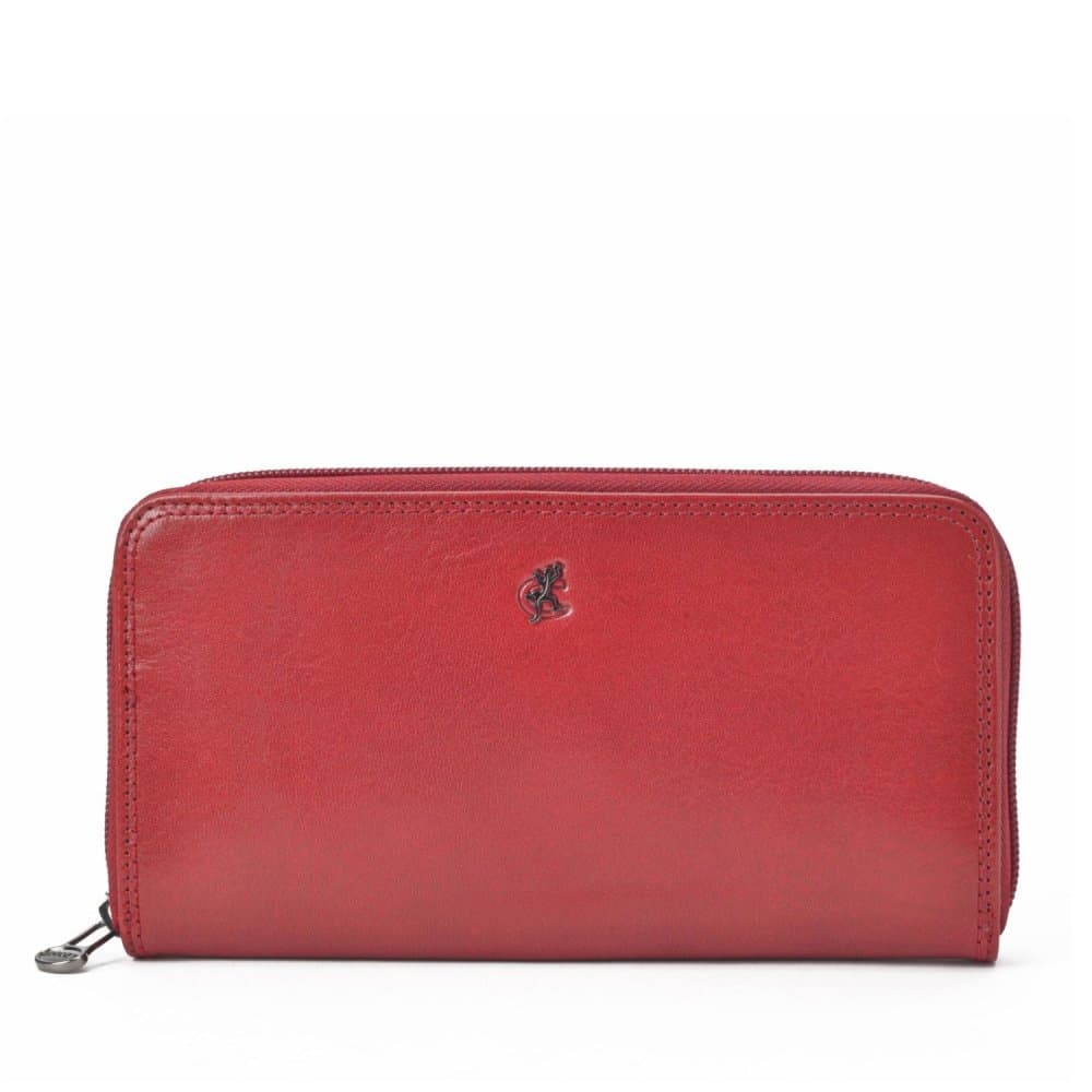 Kožená dámská peněženka na zip Cosset 4492 KOMODO RED