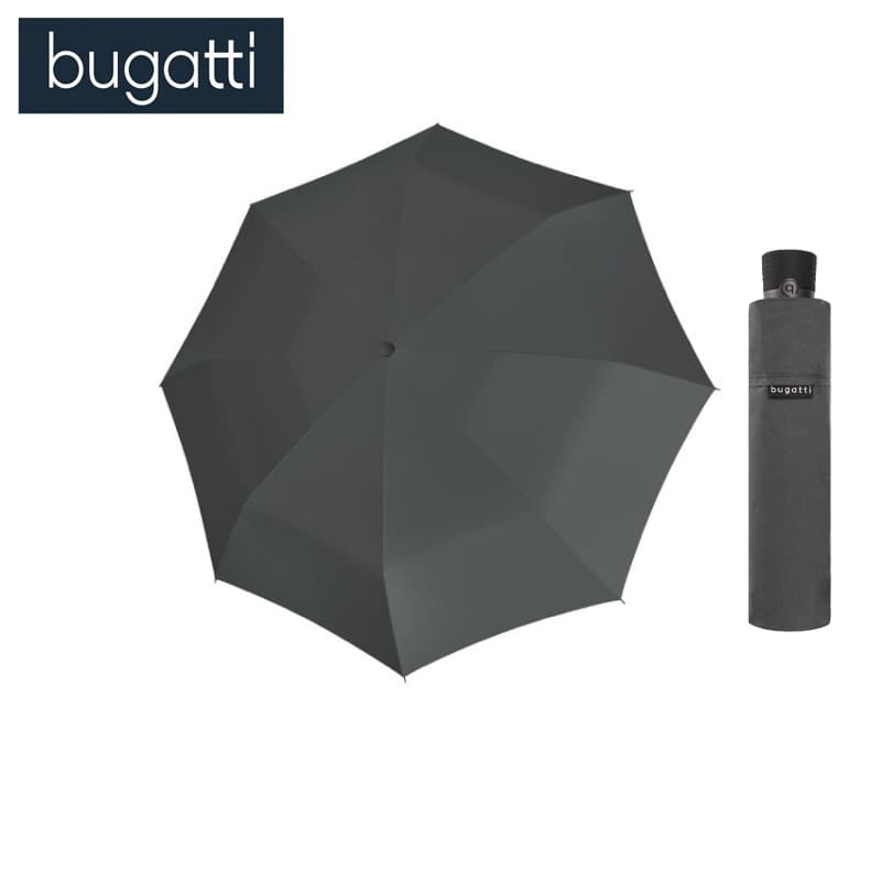 Skládací ultra lehký deštník Bugatti Take it 726163002 BU šedý