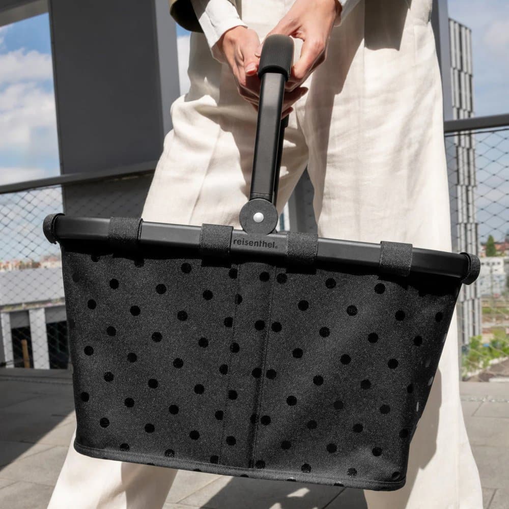 Nákupní košík Reisenthel Carrybag Frame Glossy dots black bk7076 - náhled 3