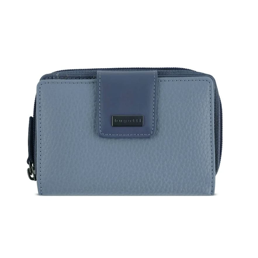 Bugatti Sina zip S modrá s RFID – kompaktní kožená dámská peněženka 49223239 - náhled 2