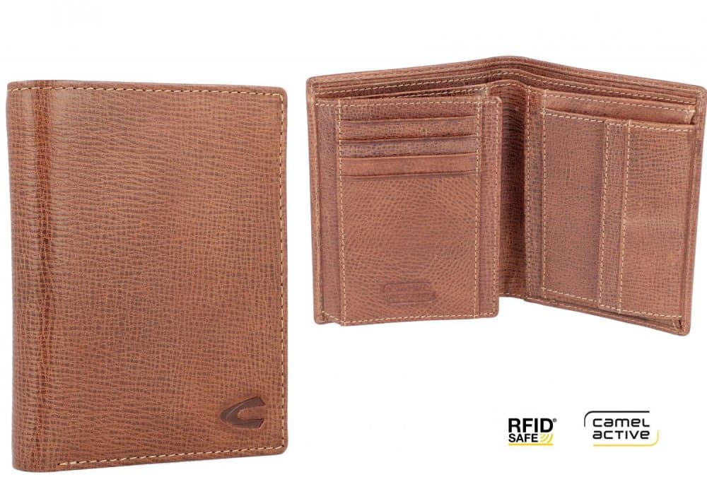 Kožená pánská peněženka na výšku světle hnědá 316-705-22 RFID Safe - náhled 2