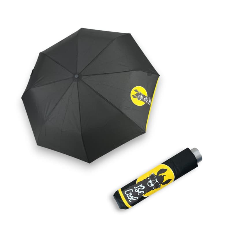 Mini Light Kids black Lama - dětský skládací deštník 722165K13 černý
