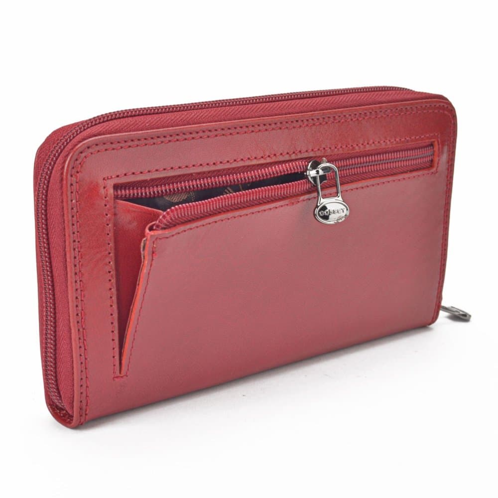 Kožená dámská peněženka na zip Cosset 4492 KOMODO RED - náhled 4