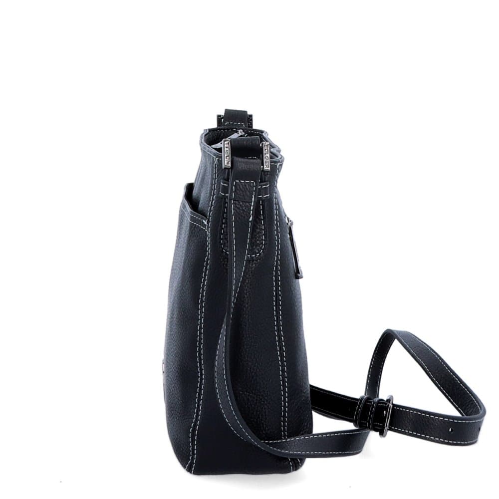 Kožená crossbody kabelka Noelia Bolger NB3004 černá - náhled 2