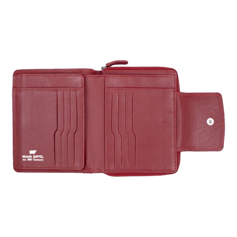 Braun Büffel Golf RFID dámská kožená zipová peněženka 90450-510-010 červená - náhled 4