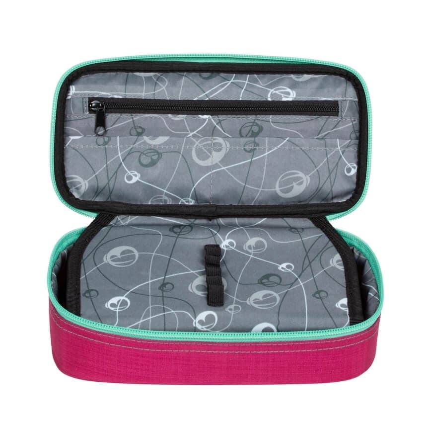 Školní penál BAGMASTER CASE THEORY 20 A PINK/TURQUOISE/WHITE - náhled 2