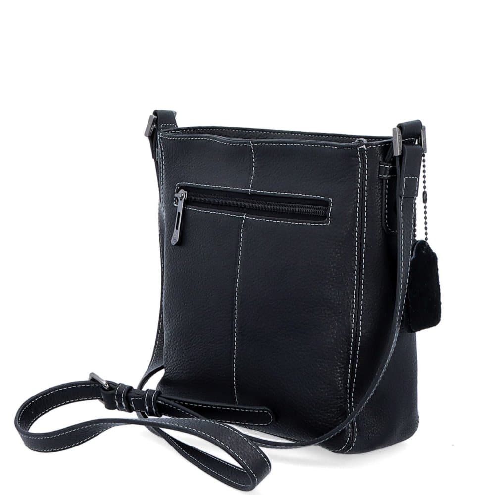 Kožená crossbody kabelka Noelia Bolger NB3004 černá - náhled 4