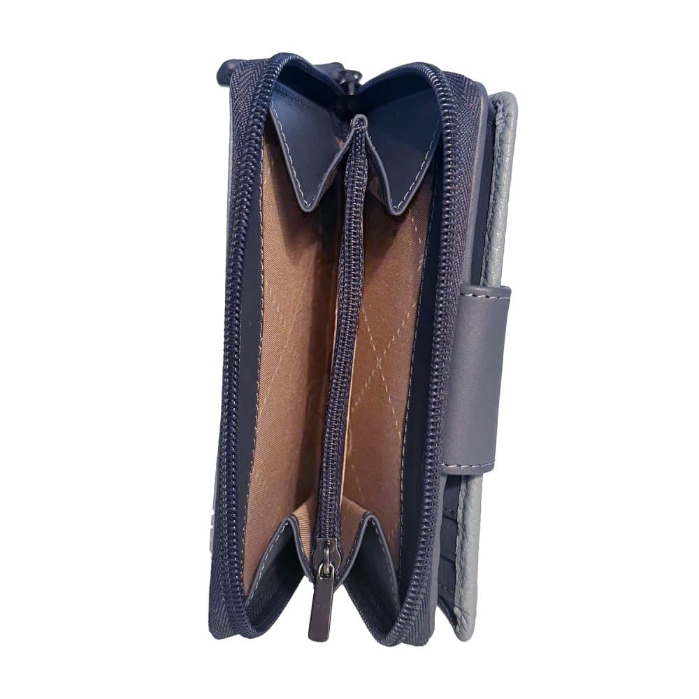 Bugatti Sina zip S modrá s RFID – kompaktní kožená dámská peněženka 49223239 - náhled 4
