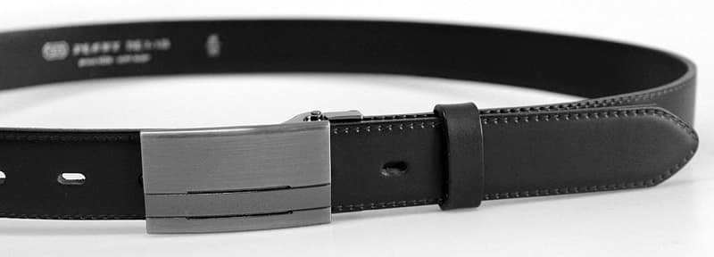 Penny Belts Pánský černý kožený pásek do kalhot společenský 30-020-1PS-60 105 cm - náhled 3