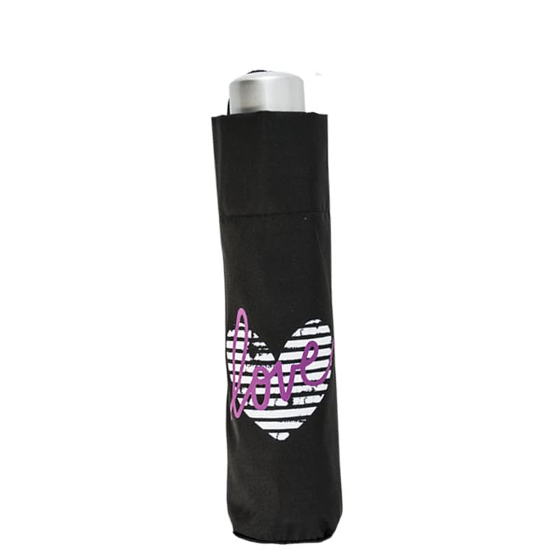 Dívčí skládací odlehčený deštník Mini Light Kids 722165KN-01 černý LOVE - náhled 4