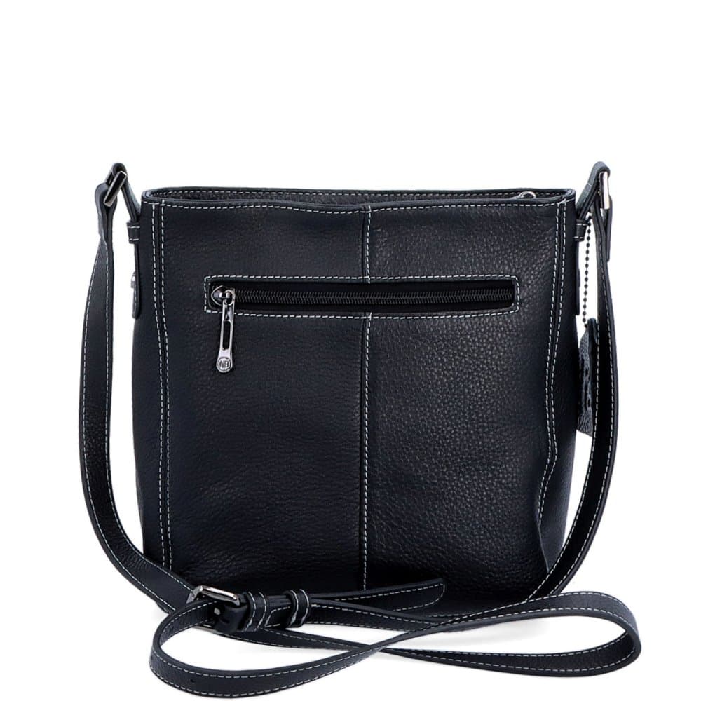 Kožená crossbody kabelka Noelia Bolger NB3004 černá - náhled 3