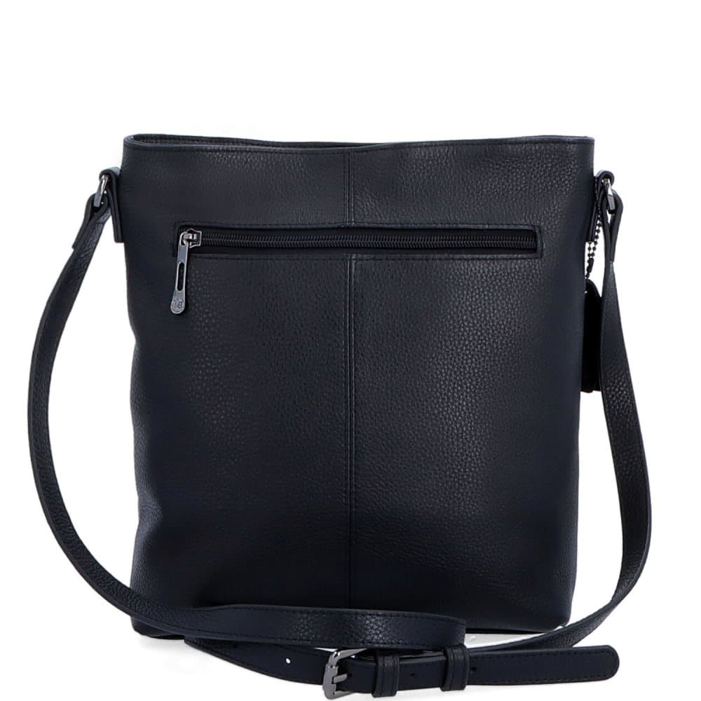 Kožená crossbody kabelka NB-3008 černá - náhled 5