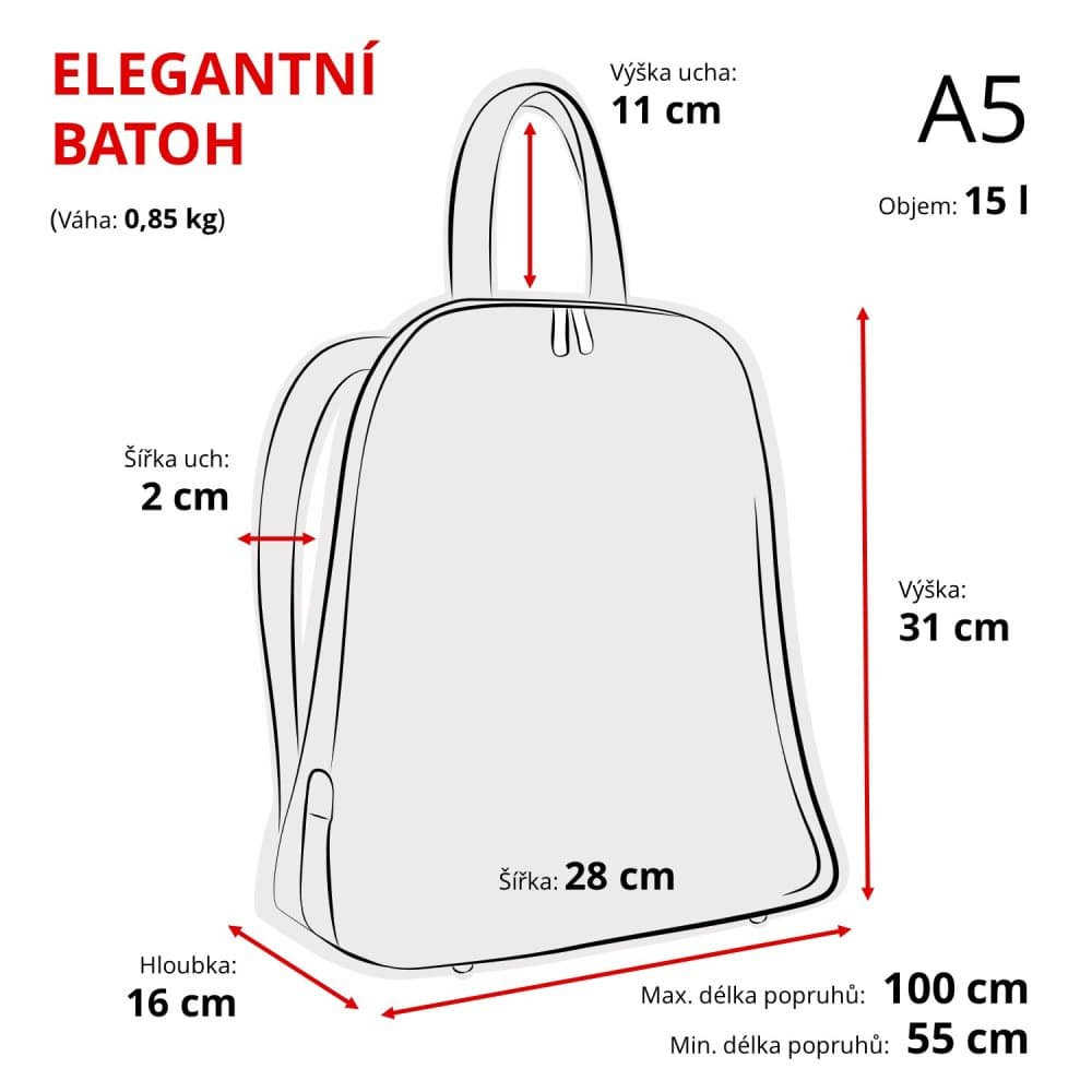 Le Sands Elegantní batoh 9000 černý - náhled 2